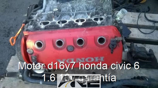 Motor d16y honda civic 6 1.6 16v garantía.