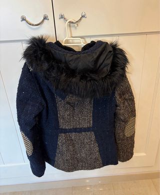 Chaqueta Desigual azul y marrón