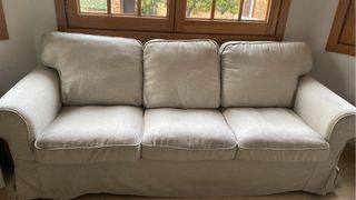 Sofá Ikea 3 plazas tela beige nuevo