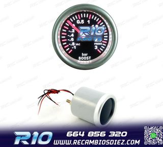 RELOJ PRESIÓN TURBO FONDO NEGRO ILUMINADO