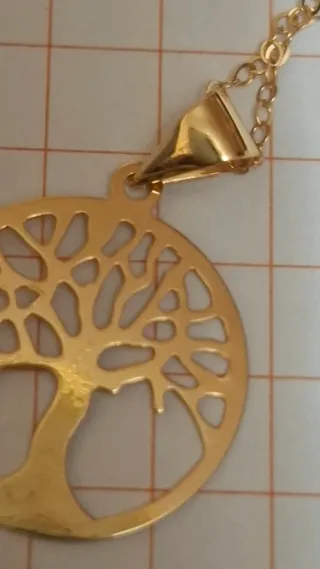 Collar cadena con colgante árbol de la vida