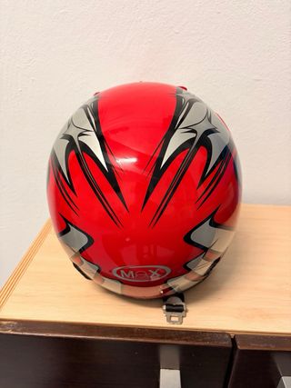 Casco Max Motocross Rojo y Negro