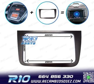MARCO GRIS RADIO 2-DIN PARA SEAT ALTEA TOLEDO VOLANTE IZQUIE