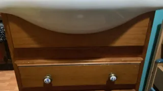 Mueble de baño madera y cerámica