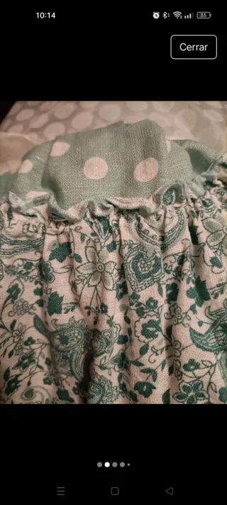 Traje de flamenca canastero turquesa y blanco