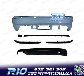 PARAGOLPES TRASERO BMW E46 BERLINA 98-05 LOOK M PDC