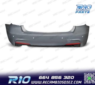 PARAGOLPES TRASERO BMW F30 LOOK M PDC DOBLE SALIDA DE ESCAPE