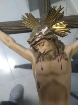 Cristo crucificado madera de naranjo