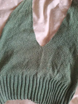 Top verde brillante vintage Talla S