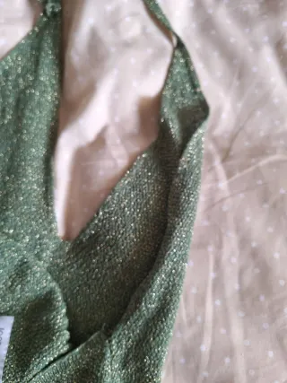 Top verde brillante vintage Talla S