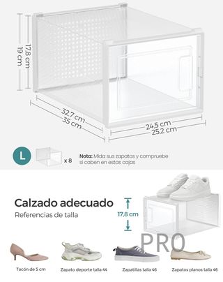 Cajas de zapatos Songmics