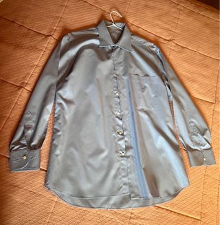 Camisa de vestir azul para caballero