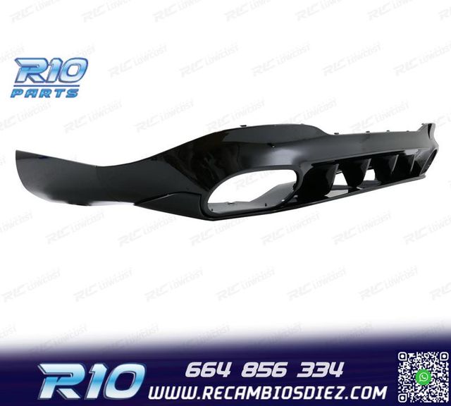 DIFUSOR MERCEDES W118 AMG 19- LOOK CLA35 NEGRO BRILLO