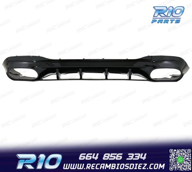 DIFUSOR MERCEDES W118 AMG 19- LOOK CLA35 NEGRO BRILLO