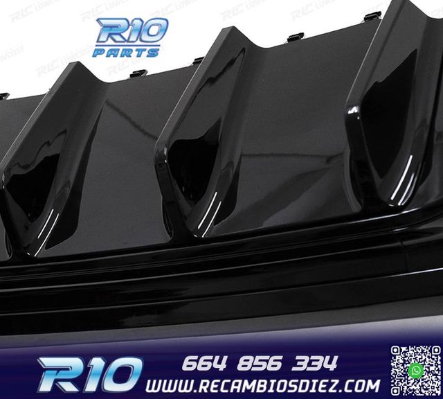 DIFUSOR MERCEDES W206 AMG 21- LOOK C63 + COLAS ESCAPE CROMO