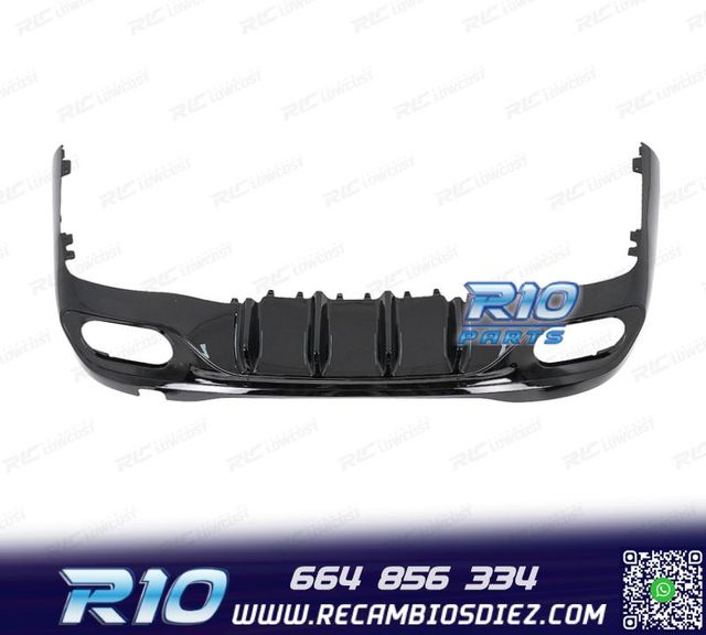 DIFUSOR MERCEDES W206 AMG 21- LOOK C43 + COLAS ESCAPE CROMO