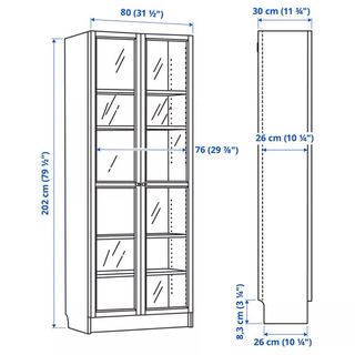 Librería / Vitrina Blanca con Puertas