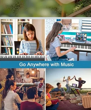 Tastiera Pieghevole 88 Tasti Elettrica Bluetooth