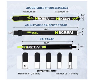 Cinghie Porta Sci e Scarponi HIKEEN 2 pezzi