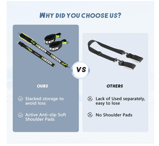 Cinghie Porta Sci e Scarponi HIKEEN 2 pezzi