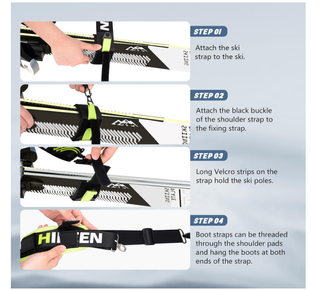 Cinghie Porta Sci e Scarponi HIKEEN 2 pezzi