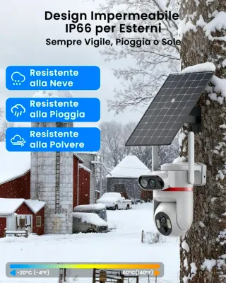 Telecamera 4G con Pannello Solare 8W