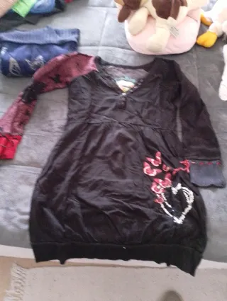 Lote Vestido Desigual Azul Multicolor