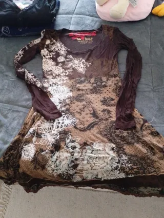 Lote Vestido Desigual Azul Multicolor