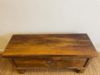 Antiguo baúl de madera Italia s.XIX