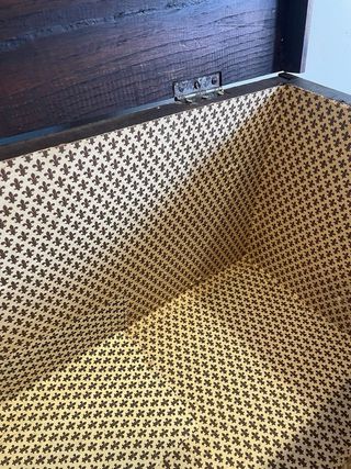 Antiguo baúl de madera Italia s.XIX