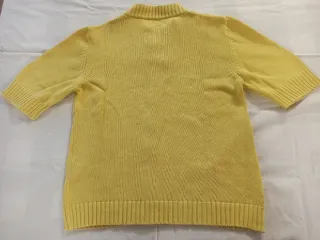 Maglioncino cotone maniche corte giallo