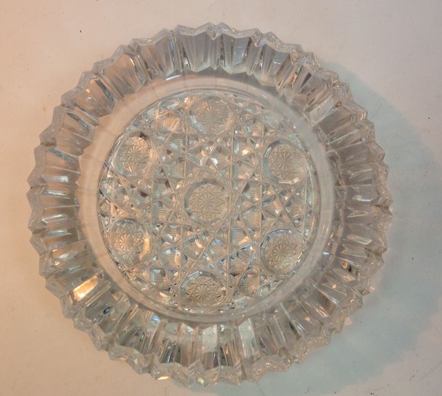 Cenicero de cristal de Bohemia