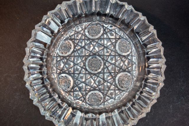 Cenicero de cristal de Bohemia
