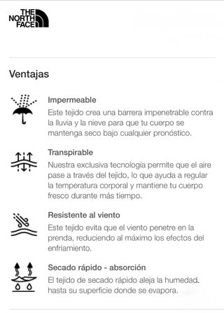 Chaqueta The North Face Mujer Impermeable