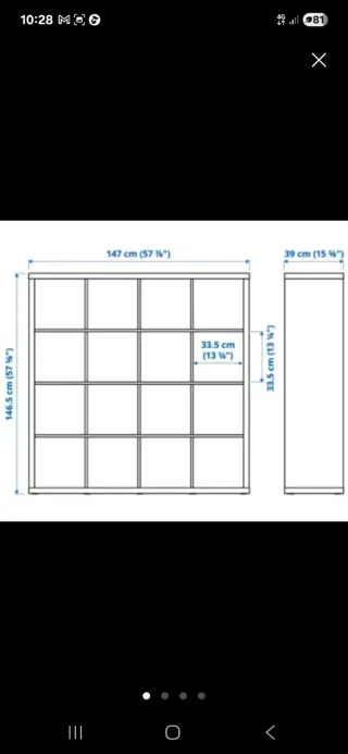 Estantería Kallax 4x4 Ikea Blanca