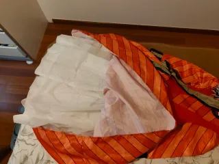 Disfraz princesa con cancan naranja