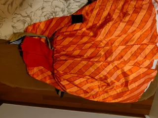 Disfraz princesa con cancan naranja