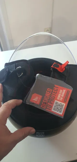 Casco Moto Abierto Negro con Visera