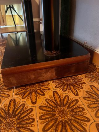 Mueble auxiliar cristal y madera