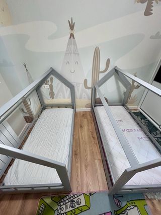Camas infantiles tipo casita (2 unidades)