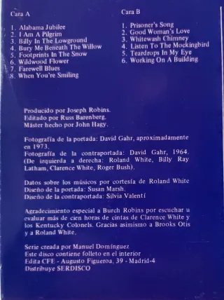 CLARENCE WHITE AND THE KENTUCKY COLONELS VINILO