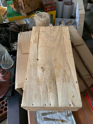 Caja de madera antigua Industrias Turroneras