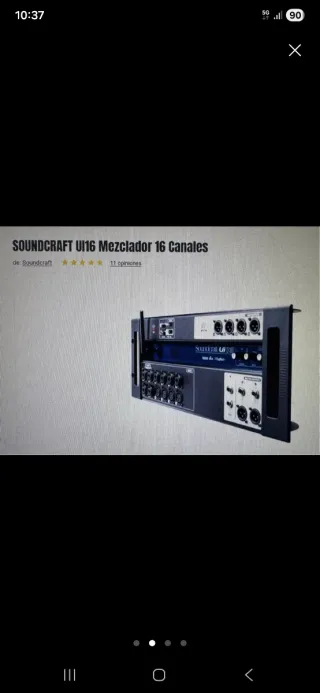 Mesa de mezclas Soundcraft Ui16