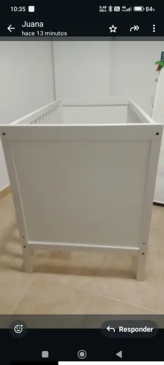 Cuna para bebé blanca