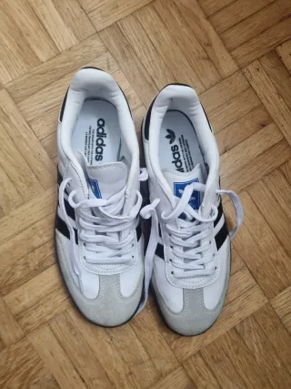 Zapatillas Adidas Samba Gris y Blanco