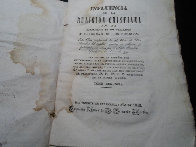 ANTIGUO INFLUENCIA DE LA RELIGION CRISTIANA1842