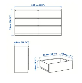 Cómoda MALM IKEA Negra