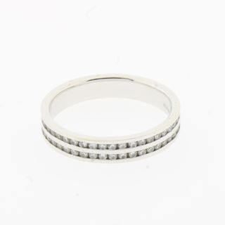 Alianza Oro Blanco Diamantes