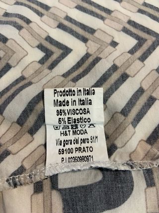 Kimono Shirt estampado beige y marrón