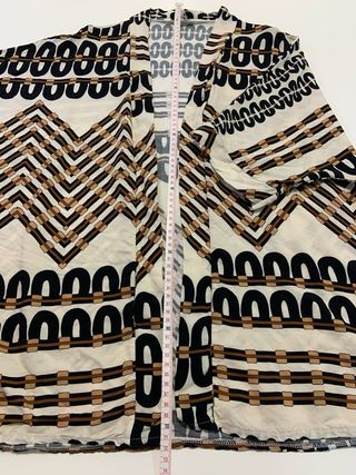 Kimono Shirt estampado beige y marrón